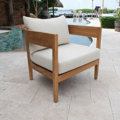 Panama Jack Bali Teak Lounge Chair with Sunbrella Cushion Option