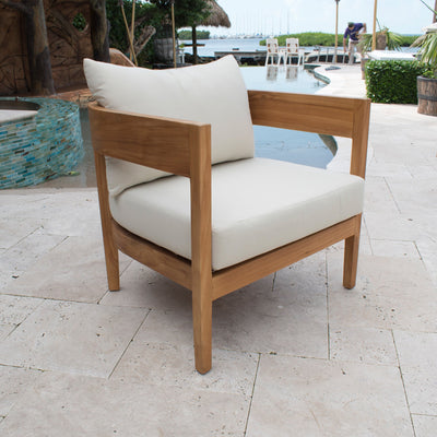 Panama Jack Bali Teak Lounge Chair with Sunbrella Cushion Option