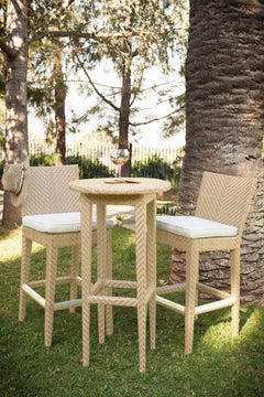 Panama Jack Austin 3-Piece Round Pub Table Set, Cushioned