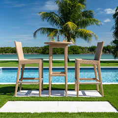 Panama Jack Austin 3-Piece Round Pub Table Set - Aluminum Frame