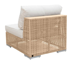 Austin Modular Armless Chair with Aluminum Frame and Cushion