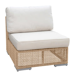 Austin Modular Armless Chair with Aluminum Frame and Cushion