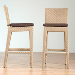 Austin Barstool with Cushion, Anodized Aluminum Frame for Outdoor