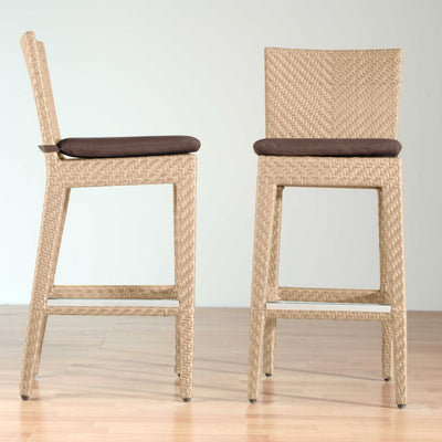 Austin Barstool with Cushion, Anodized Aluminum Frame for Outdoor
