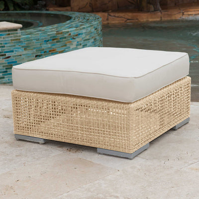 Panama Jack Austin Outdoor Ottoman with Extruded Aluminum Frame