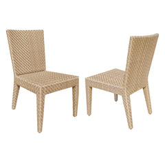 Panama Jack Austin Dining Side Chairs Set of 2 Anodized Aluminum