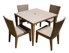 Panama Jack Austin 5-Piece Square Dining Set with Cushions, Aluminum