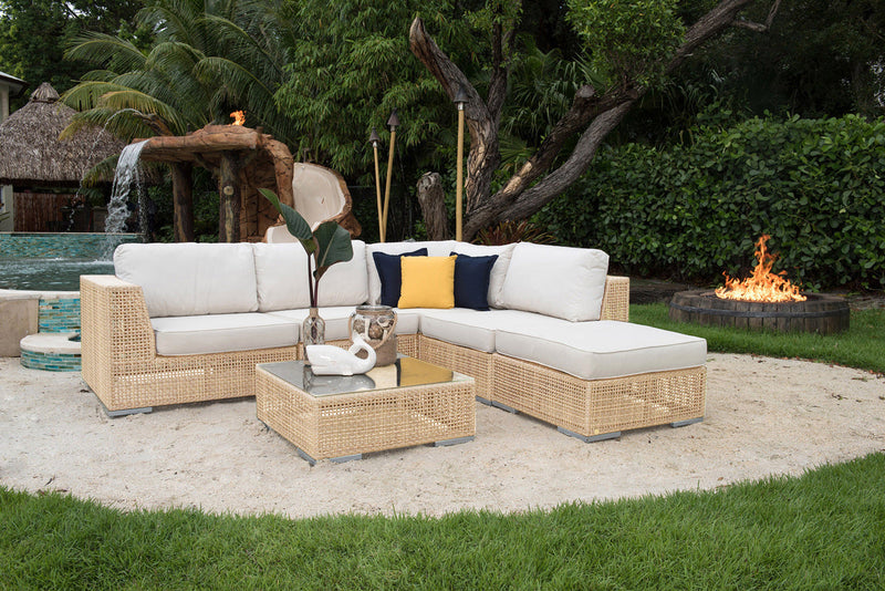 Panama Jack Austin 6-Piece Sectional Set with Aluminum Frame