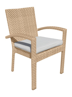 Panama Jack Austin Dining Armchairs Set of 2, Aluminum Frame