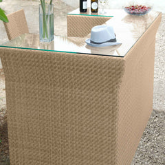 Panama Jack Austin Bar with Glass Outdoor Bar, Aluminum Frame