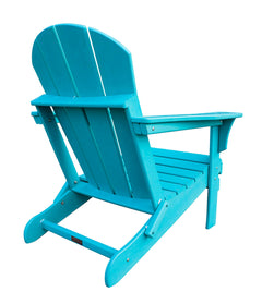 Panama Jack Poly-Resin Folding Teal Adirondack Chair, Weather-Resistant