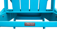 Panama Jack Poly-Resin Folding Teal Adirondack Chair, Weather-Resistant