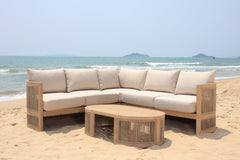 Panama Jack Cabo 3-Piece Sectional Seating Set, Acacia Accents