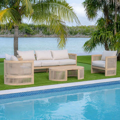 Panama Jack 4-Piece Cabo Seating Set, Quick-Dry Polyester Cushions