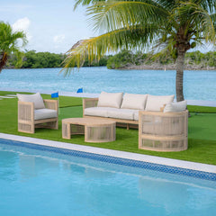 Panama Jack 4-Piece Cabo Seating Set, Quick-Dry Polyester Cushions