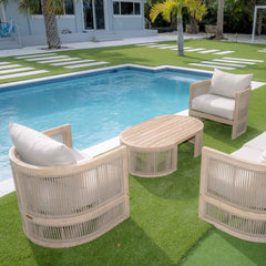 Panama Jack 4-Piece Cabo Seating Set, Quick-Dry Polyester Cushions
