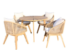 Panama Jack 5-Piece Cabo Dining Set, Acacia Wood Outdoor