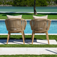 Panama Jack Cabo Dining Armchair Set of 2 – Solid Acacia