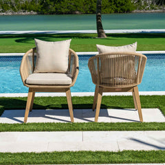 Panama Jack Cabo Dining Armchair Set of 2 – Solid Acacia