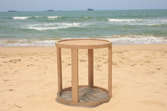 Panama Jack Cabo End Table, Acacia Wood Outdoor Side Table