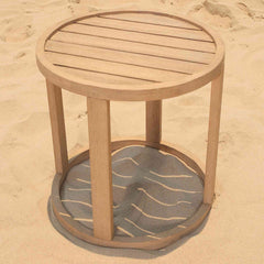 Panama Jack Cabo End Table, Acacia Wood Outdoor Side Table