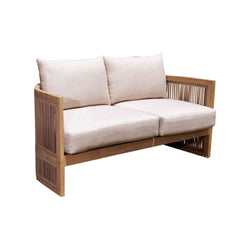Panama Jack Cabo Loveseat - Acacia-wrapped Aluminum Frame