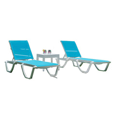 Panama Jack Abaco 3-Piece Chaise Lounge Set - Adjustable Backrests