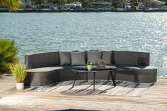Panama Jack Wave 3-Piece Sectional Set with Coffee Table