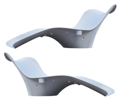 Panama Jack Wave In-Pool Chaise Lounger Set of 2, Built-In Drain