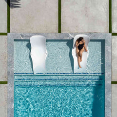 Panama Jack Wave In-Pool Chaise Lounger Set of 2, Built-In Drain