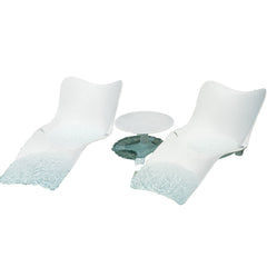 Panama Jack Wave In-Pool Chaise Set 2-Pack with End Table, Drain Hole