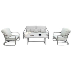 Panama Jack Dove 4-Piece Seating Set - Outdoor Aluminum Frame