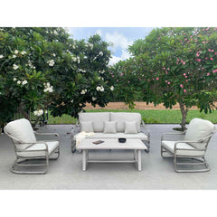 Panama Jack Dove 4-Piece Seating Set - Outdoor Aluminum Frame