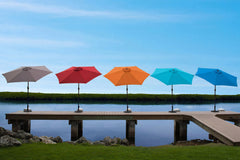 Panama Jack Red 9 ft Aluminum Patio Umbrella - Crank & Tilt