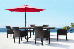 Panama Jack Red 9 ft Aluminum Patio Umbrella - Crank & Tilt
