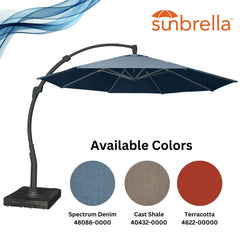 Panama Jack 11.5 Ft Cantilever Umbrella Sunbrella Fabric