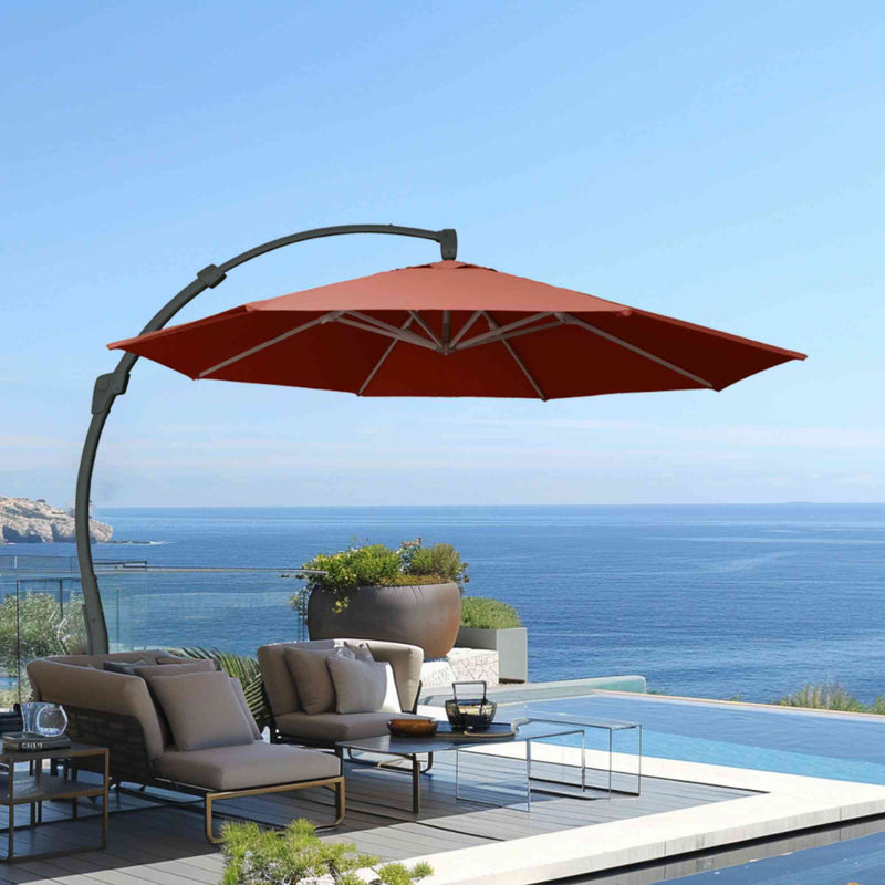 Panama Jack 11.5 Ft Cantilever Umbrella Sunbrella Fabric