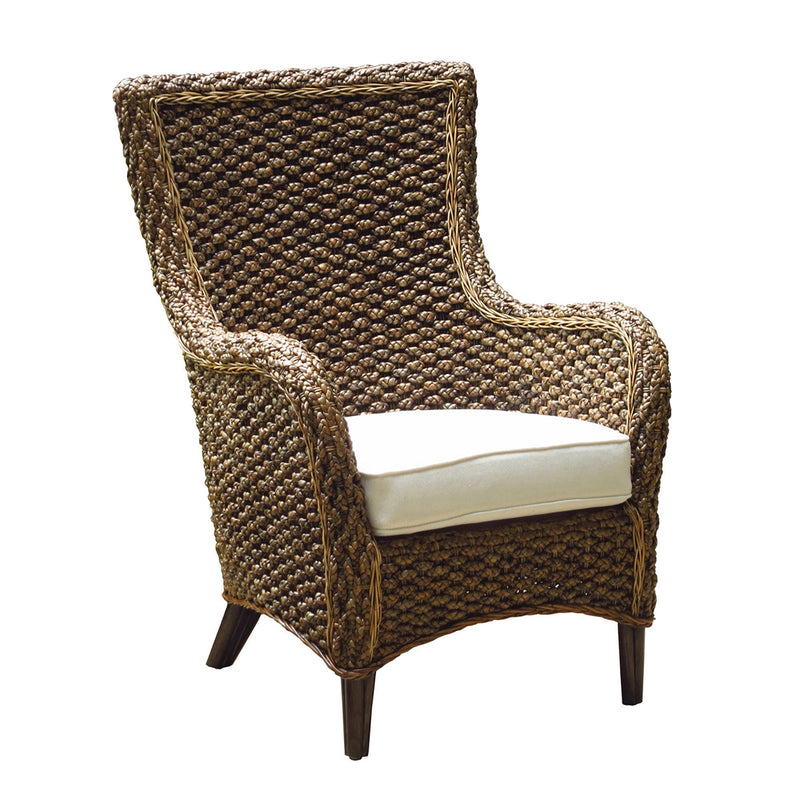 Panama Jack Sanibel Lounge Chair with Cushion, Hand-braided Banana Leaf