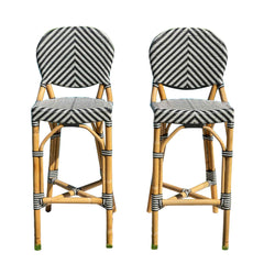 Panama Jack Nerea Bar Stools, Set of 2, Natural Rattan Frame