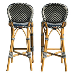 Panama Jack Nerea Counter Stools, Set of 2, Natural Rattan Frame