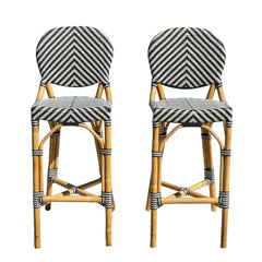 Panama Jack Nerea Counter Stools, Set of 2, Natural Rattan Frame