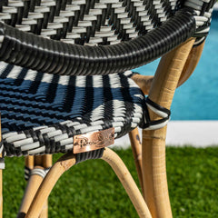 Panama Jack Nerea Side Chair, Rattan Frame Indoor Sunroom Seating