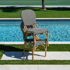 Panama Jack Nerea Side Chair, Rattan Frame Indoor Sunroom Seating
