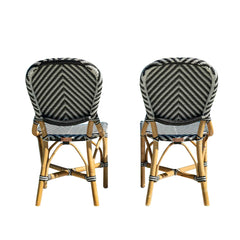 Panama Jack Nerea Side Chair, Rattan Frame Indoor Sunroom Seating
