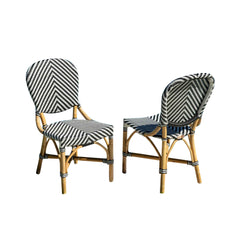 Panama Jack Nerea Side Chair, Rattan Frame Indoor Sunroom Seating
