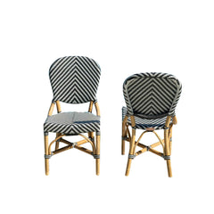 Panama Jack Nerea Side Chair, Rattan Frame Indoor Sunroom Seating