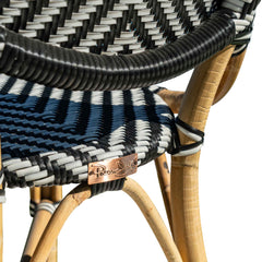 Panama Jack Nerea Side Chair, Rattan Frame Indoor Sunroom Seating