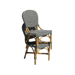 Panama Jack Nerea Side Chair, Rattan Frame Indoor Sunroom Seating