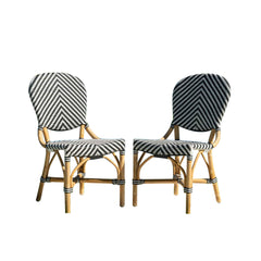 Panama Jack Nerea Side Chair, Rattan Frame Indoor Sunroom Seating