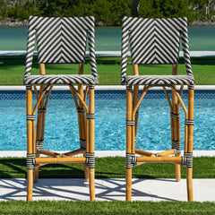 Panama Jack Paige Bar & Counter Stools Rattan Frame Seating